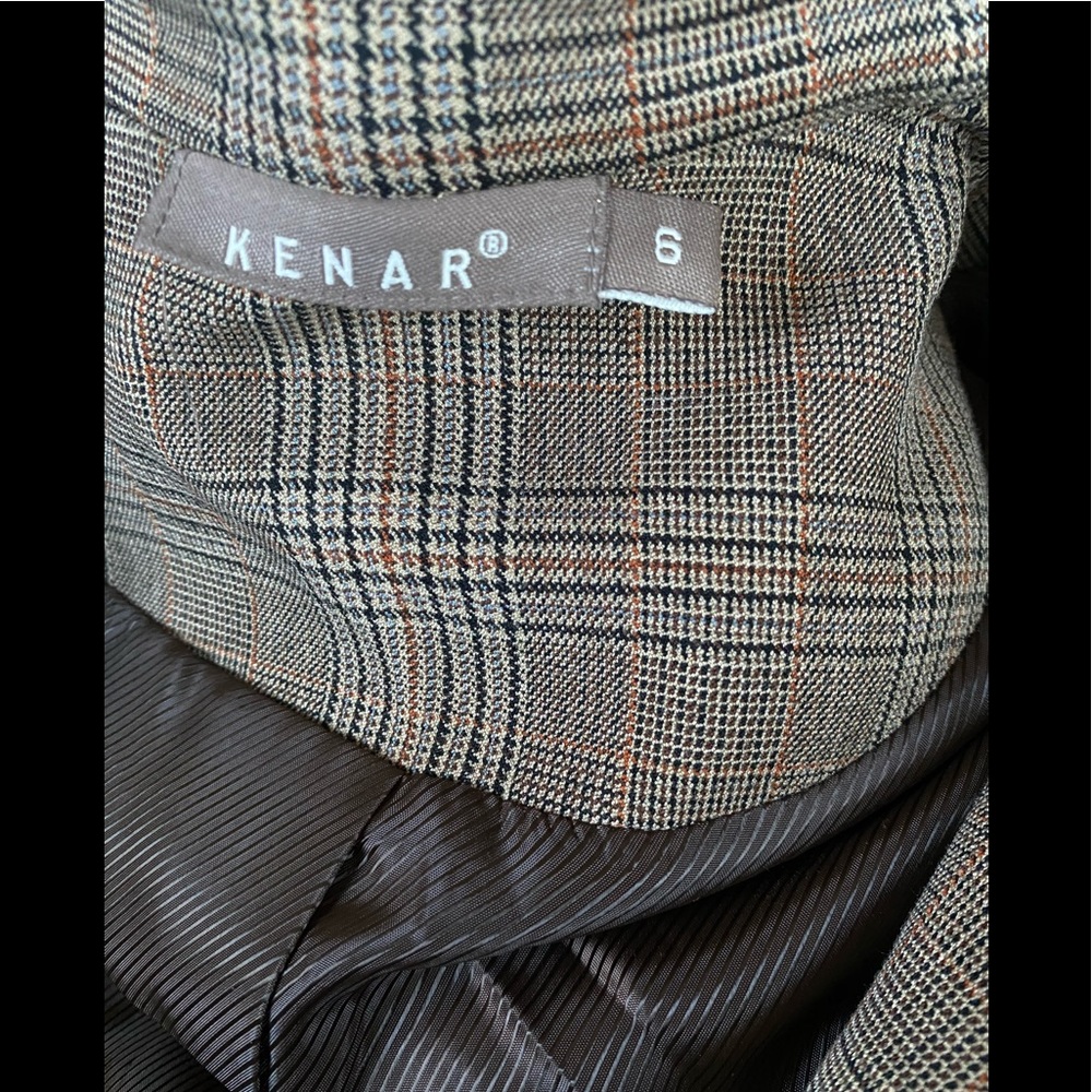 🦋KENAR PLAID ELBOW PATCH SHORT SUIT BLAZER 🦋 - Picture 6 of 9